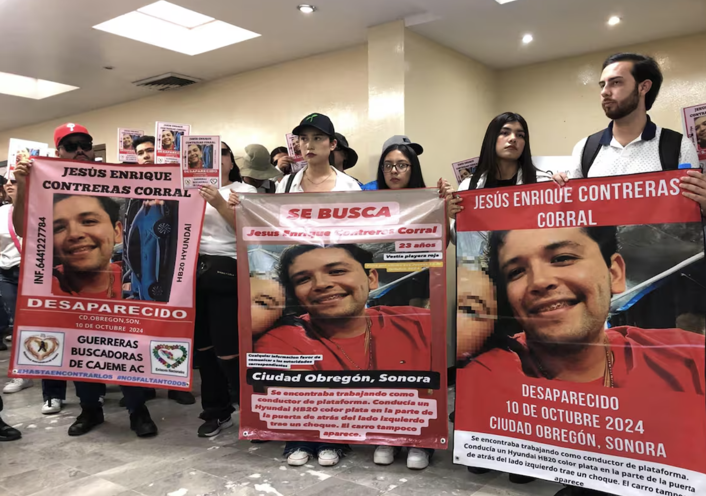 Protestan por desaparición de joven en Ciudad Obregón